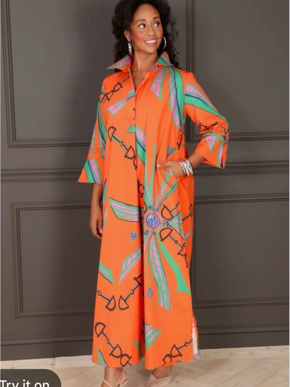 House of MBR Estate Orange Maxi Dress Size 0